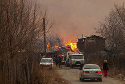 Степной пожар уничтожил 20 турбаз в Хакасии