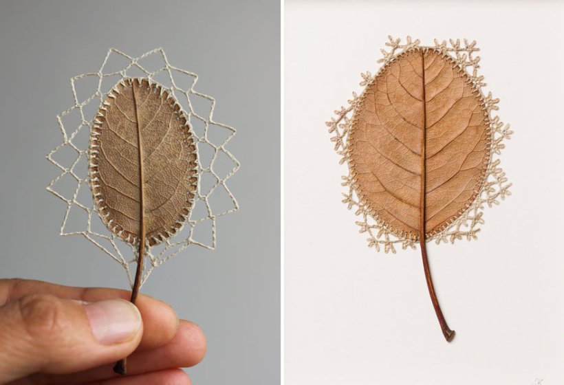 Удивительные шедевры из сухой листвы от Сюзанны Бауэр (Фоторепортаж)