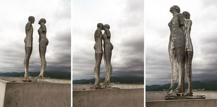 Али и Нино: Скульптура в честь трогательной истории любви