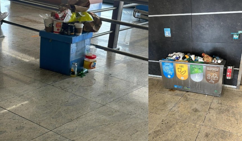 Пассажиры жалуются на горы мусора в аэропорту Стамбула