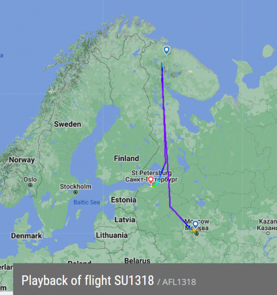 Самолет «Аэрофлота» совершил внеплановую посадку в Санкт-Петербурге