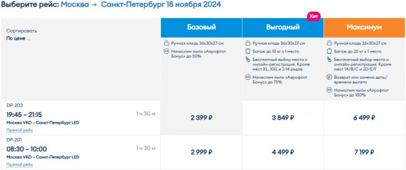 На «тихой» распродаже «Победы» замечены недорогие билеты